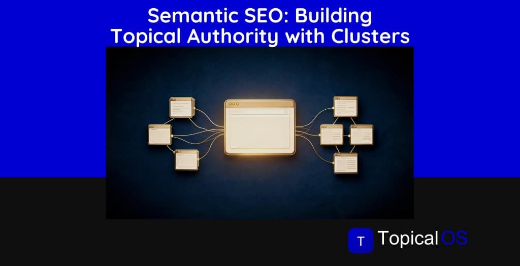 Semantic SEO topical clusters structure with pillar and spoke pages