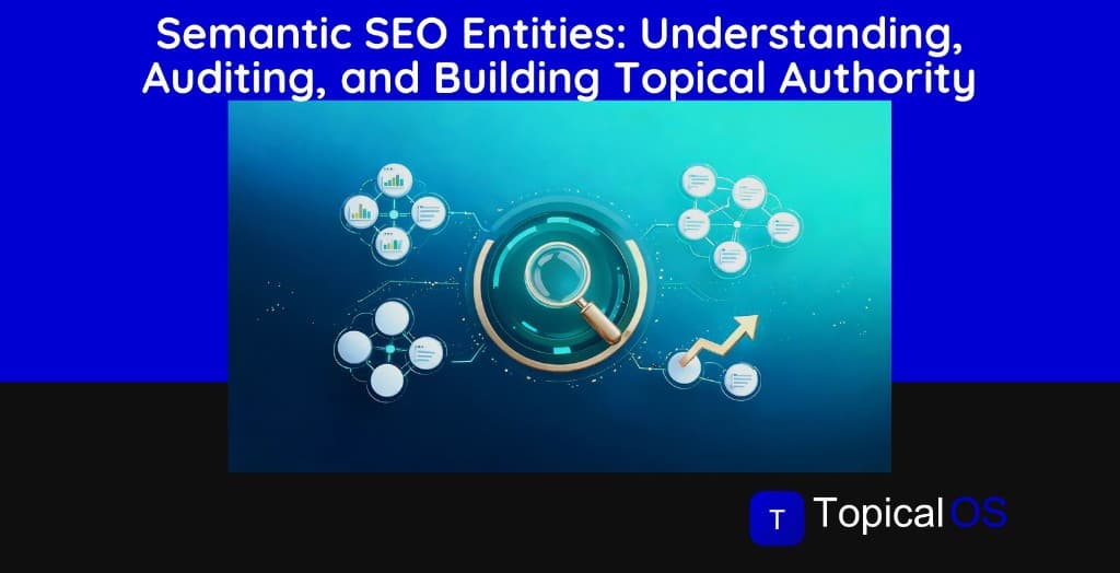 Semantic SEO entities infographic : understanding, auditing, and building topical authority