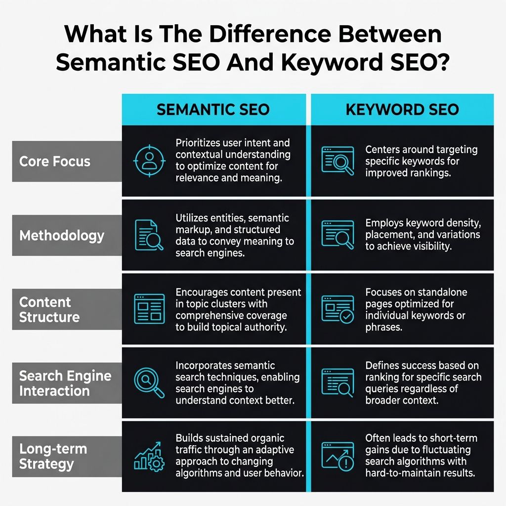 What Is The Difference Between Semantic Seo And Keyword Seo?